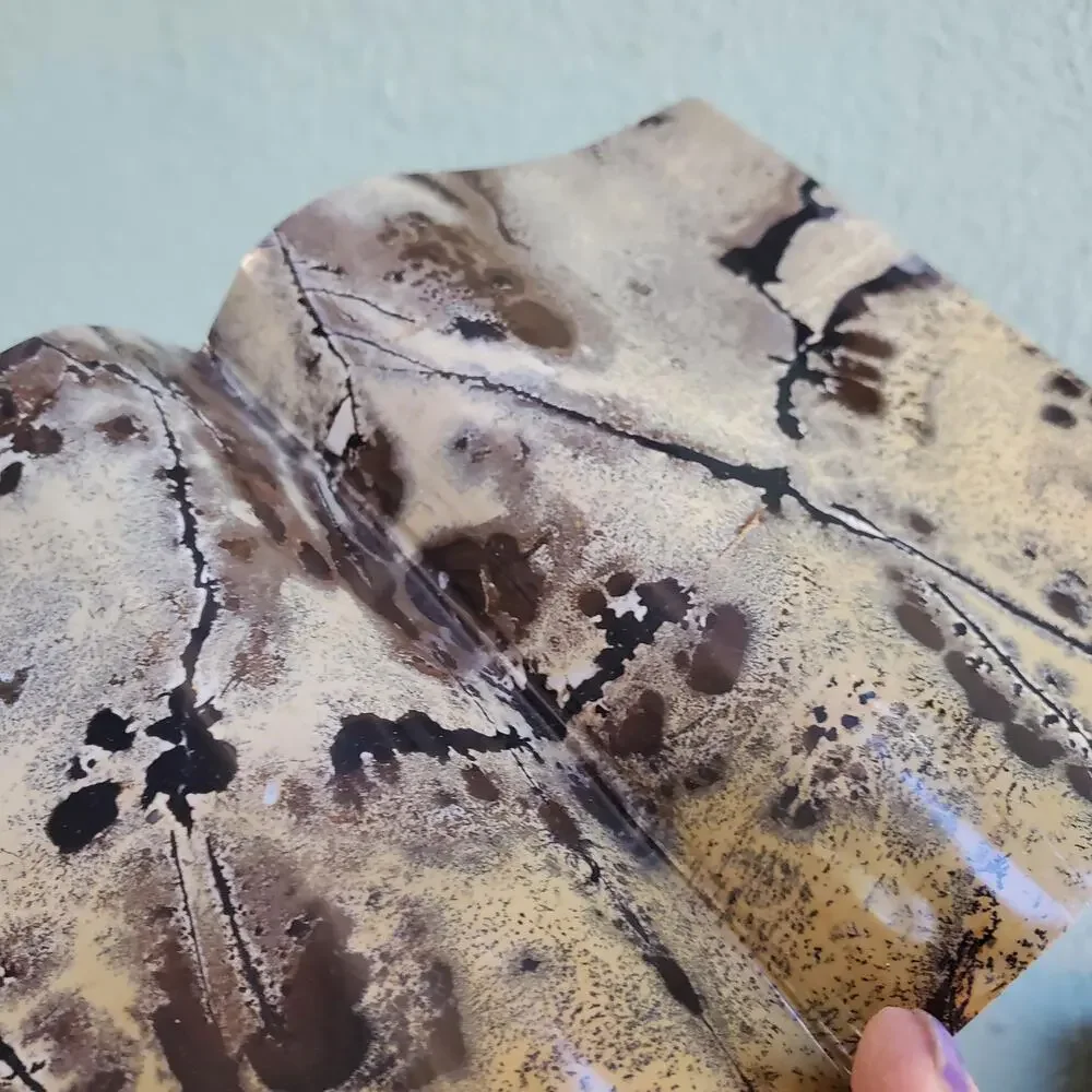 Picture Story Jasper Pastel Dendrite Statement Book Carving Crystal 1400 grams